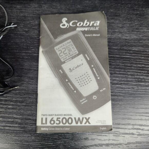 Cobra LI-6500-2WXVP Two Way Radios Walkie Talkies And Charger Adapter - Picture 5 of 7